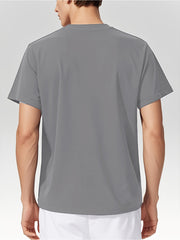 Big & Tall Men's Pure Cotton T-Shirt - Black, White, Beige | Breathable & Moisture-Wicking | Everyday Casual Wear