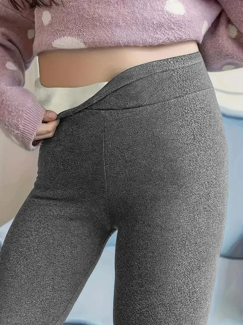 Women's Plus Size 1X-5XL Fleece Lined High-Waist Leggings | Thermal & Slimming