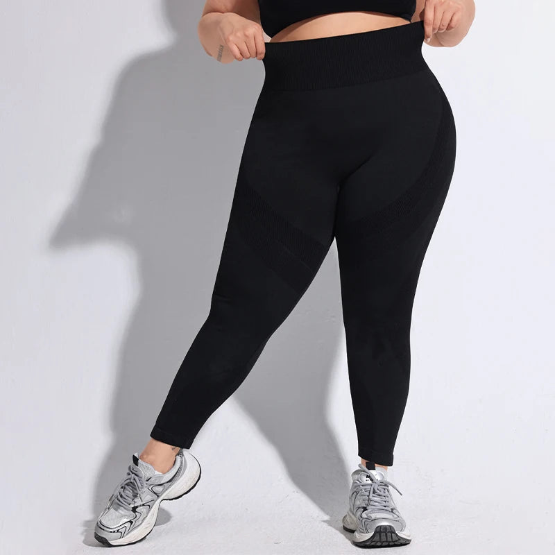 Plus Size Seamless Yoga Pants for Women | High Waist Butt Lifting Leggings