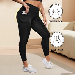 Plus Size High-Waisted Yoga Pants with Pockets | Butt-Lifting Gym Leggings