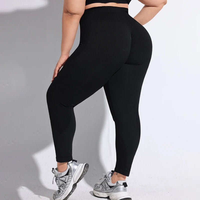 Plus Size Seamless Yoga Pants for Women | High Waist Butt Lifting Leggings