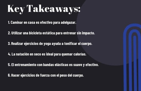 ¿Cuáles Son Los Ejercicios De Bajo Impacto Que Puedo Hacer En Casa Para Adelgazar?